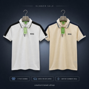 2 Pcs PK Cotton Polo- Combo